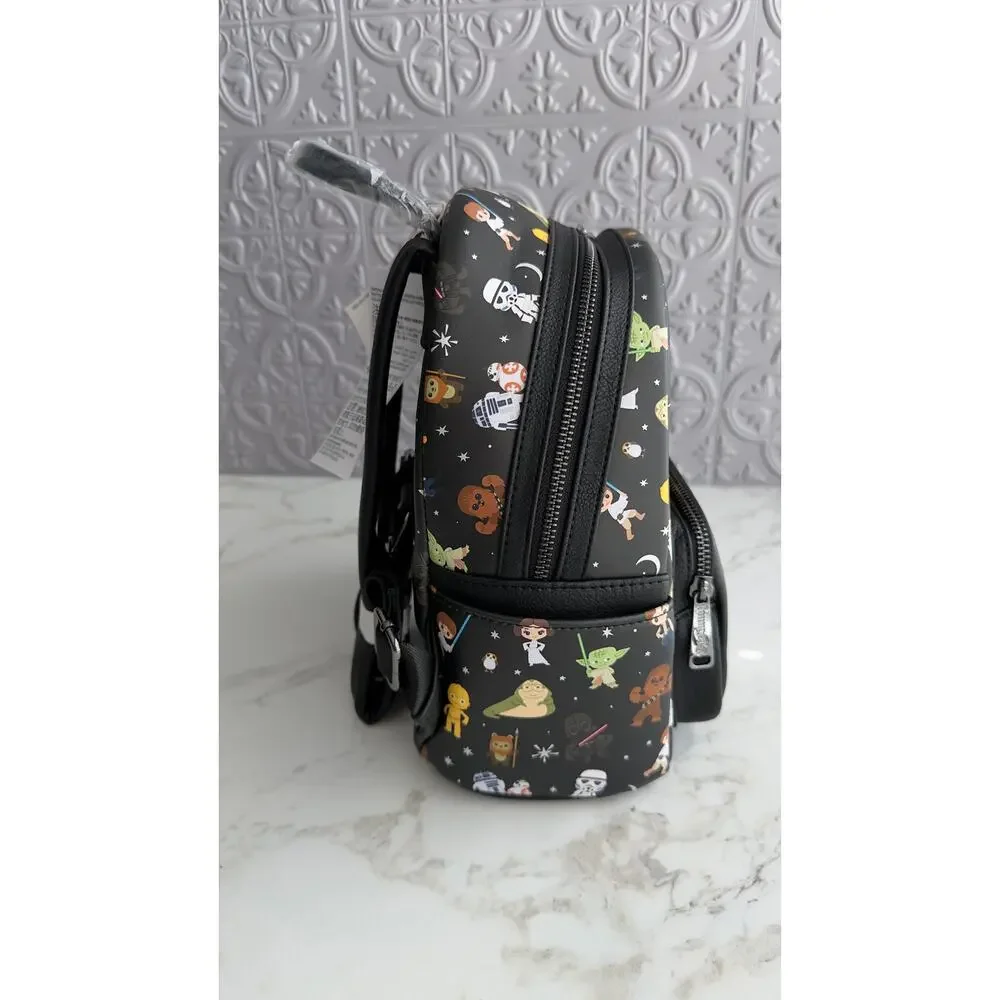 Disney Parks Loungefly Star Wars Chibi Character Mini Backpack NEW